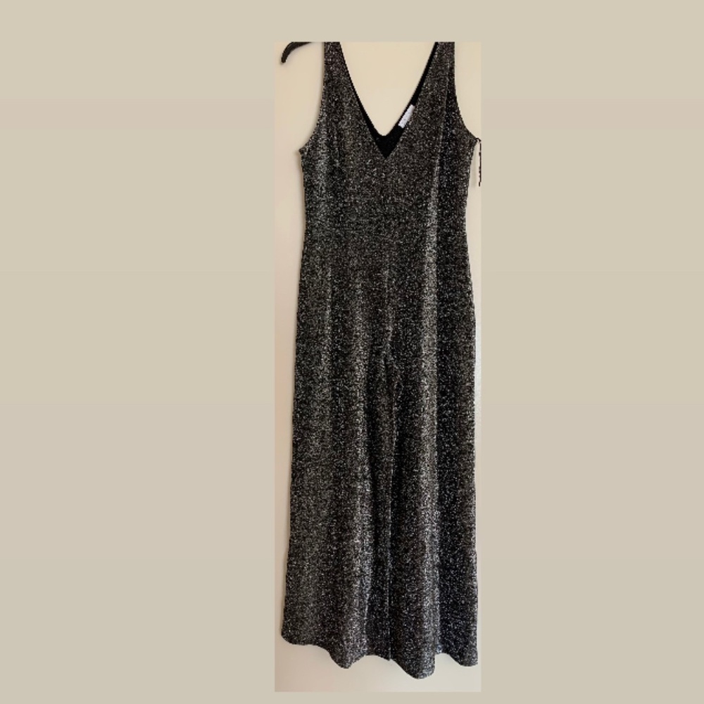 Designer Leith Silver Slip on Shimmer Jumpsuit